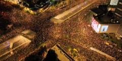 Masiva manifestación en Tel Aviv en reclamo de un alto el fuego en Gaza