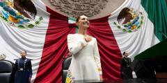 Claudia Sheinbaum se posesiona frente al Congreso de México