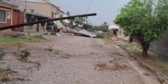 Fuerte temporal en la localidad de Libertador Gral. San Martín