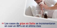 Los casos de gripe en Salta se incrementaron en casi un 80% en el último mes