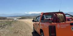 Defensa Civil sobrevoló la zona afectada por incendio forestal en San Lorenzo
