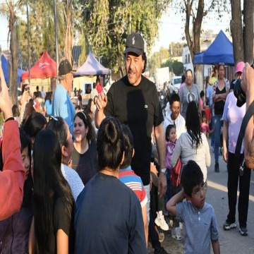 Gran encuentro comunitario de niños y sus familias en Hipólito Yrigoyen con la presencia del gobernador Sáenz